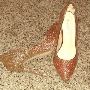 Badazzeld Rose Gold Pumps.